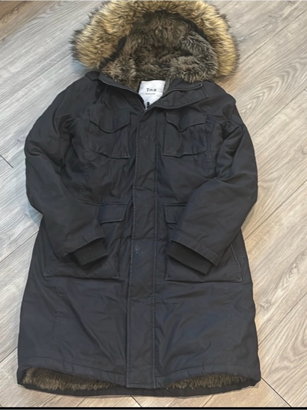 TNA Aritzia Blackcomb Parka Winter Jacket - Black - Size Large